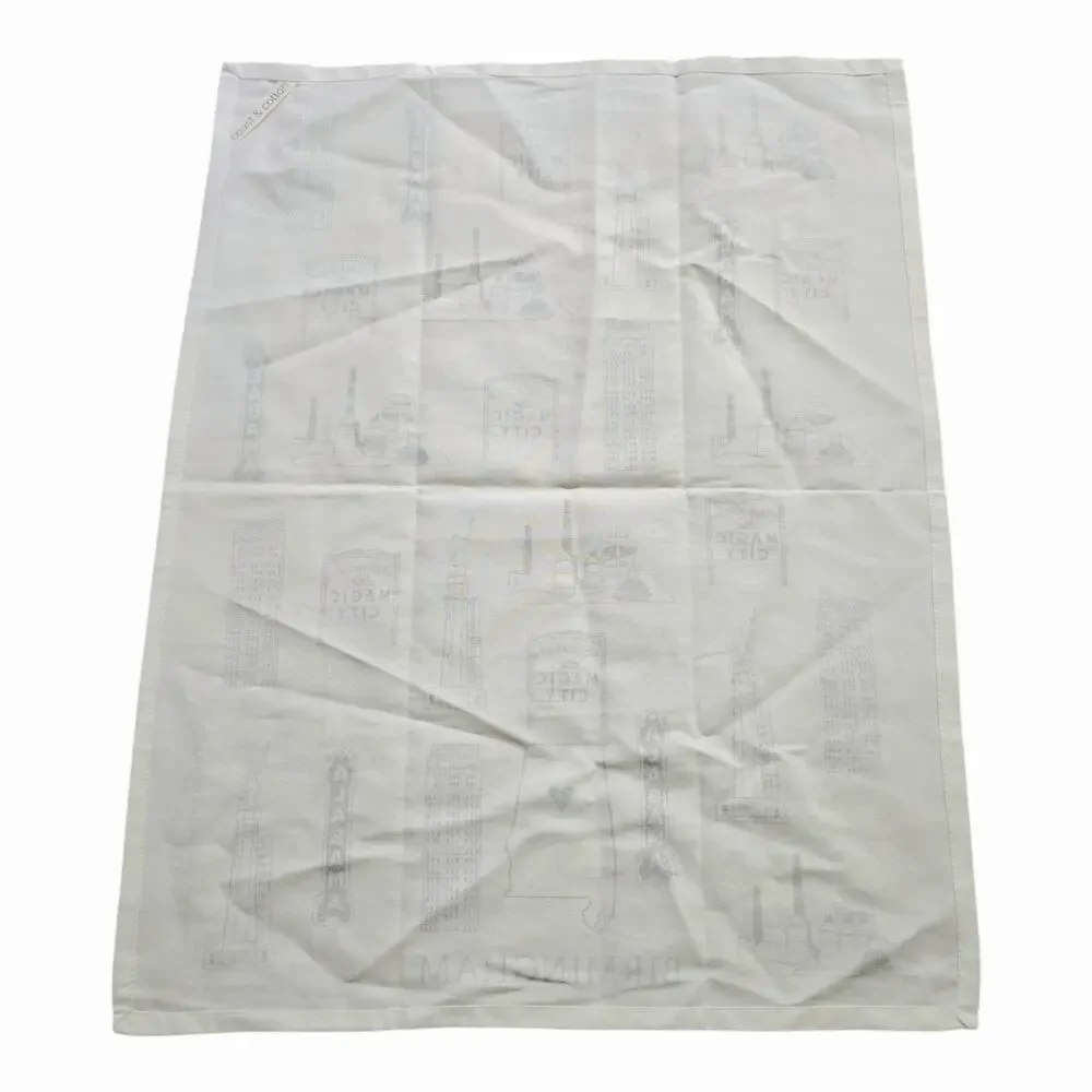 Coast & Cotton Birmingham Alabama Tea Towel Large Silk Screened 20
